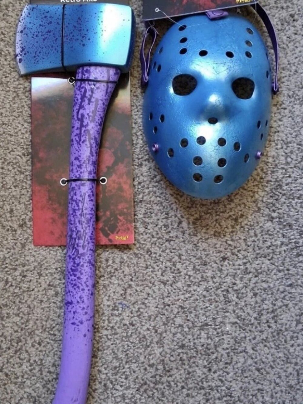 Friday the 13th NES Jason Hockey Mask & Retro Axe Rare Jason Voorhees